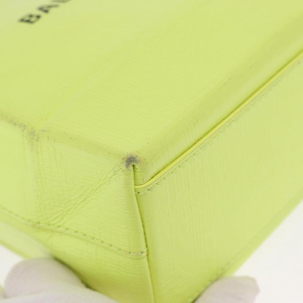 BALENCIAGA Tote Bag Leather 2way Yellow 572411 Auth bs31818 - Picture 9 of 16